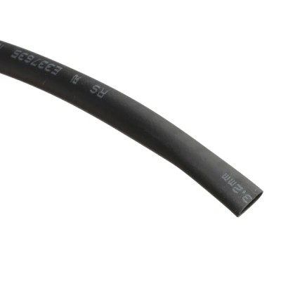 RS PRO Heat Shrink Tubing Black 3.2mm Sleeve Diameter x 10m Length 2:1 Ratio 700-4630