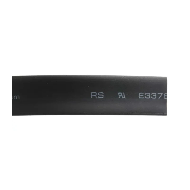 RS PRO Heat Shrink Tubing Black 9.5 mm Sleeve Diameter x 6 m Length 2:1 Ratio 700-4658
