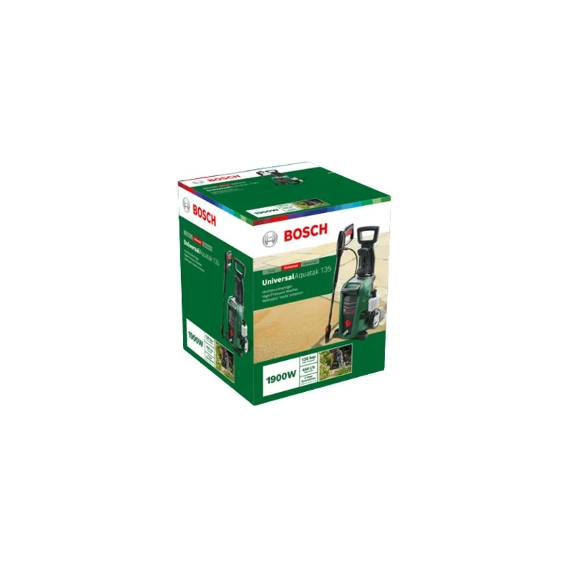 Bosch Universal Aquatak 135 High Pressure Washer 230V 1.9W Motor Power 135 bar Operating Pressure 450 L/h Flow 0.600.8A7.C70