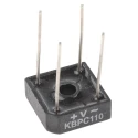 Vishay Bridge Rectifier, 1000 V Peak Reverse Voltage, 55 A Peak Surge Current, 4-Pin Single VS-KBPC110