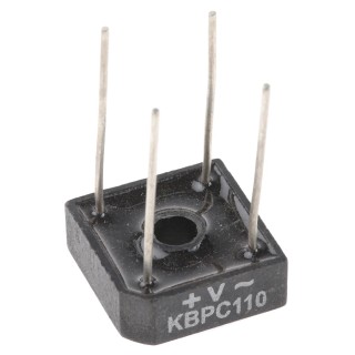 Vishay Bridge Rectifier, 1000 V Peak Reverse Voltage, 55 A Peak Surge Current, 4-Pin Single VS-KBPC110