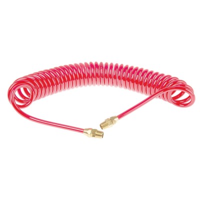 RS PRO 5 m Red Polyurethane Recoil Hose, 12 bar Pressure, -20°C to 70°C 700-5649