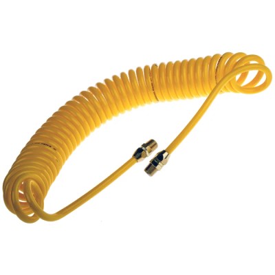 RS PRO 4 m Yellow Polyurethane Recoil Hose Operating -20°C to 70°C, 12 bar Maximum Pressure 700-5651