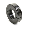 Ruland Steel Shaft Collar One Piece Clamp Screw Threaded Bore M8 x 1.25 OD 18mm Width 9mm Black Oxide MTCL-8-1.25-F