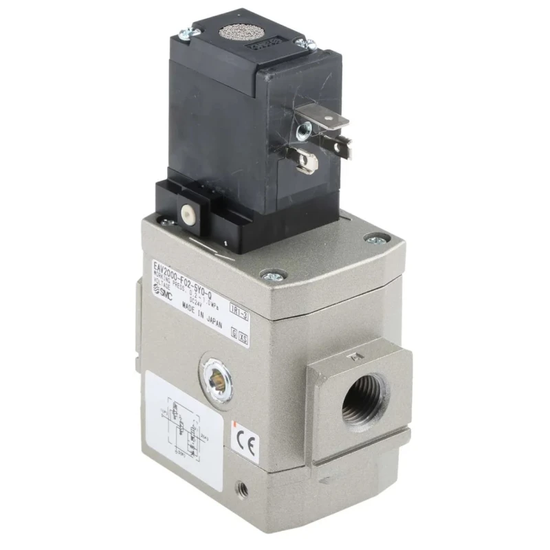 SMC Pneumatic Solenoid Valve 24V DC, G 1/4 Port, 5 Ports, 2 Positions, NC Valve Function EAV2000
