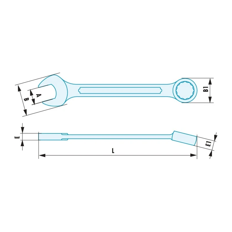 Facom Non-Sparking Double Ended Spanner 30 mm Size, 320mm Overall Length 440.30SR