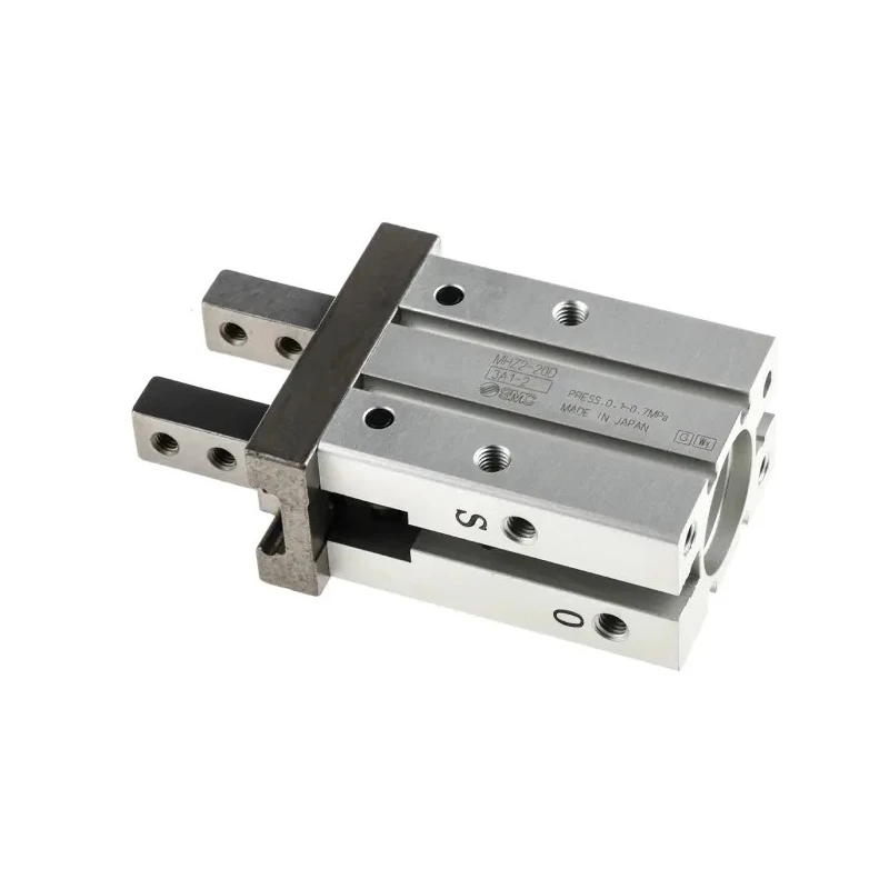 SMC 2 Finger Double Acting Action Pneumatic Gripper 20mm Bore Diameter, 10mm Stroke, 0.7 MPa Maximum Operating MHZ2-20D
