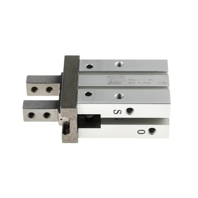 SMC 2 Finger Double Acting Action Pneumatic Gripper 20mm Bore Diameter, 10mm Stroke, 0.7 MPa Maximum Operating MHZ2-20D