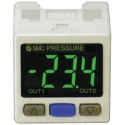 SMC Pressure Sensor Controller PSE304, PNP x 2 Outputs, Digital Display, IP40, 50mA, 12V/24V DC