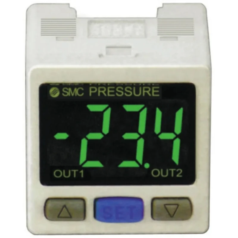 SMC Pressure Sensor Controller PSE304, PNP x 2 Outputs, Digital Display, IP40, 50mA, 12V/24V DC