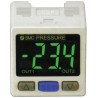 SMC Pressure Sensor Controller PSE304, PNP x 2 Outputs, Digital Display, IP40, 50mA, 12V/24V DC