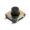 Panasonic Black Tactile Switch Push Plate 2.5 mm SPST 20mA 250 V AC Surface EVPBT4A4A000
