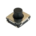 Panasonic Black Tactile Switch Push Plate 2.5mm SPST 20mA 250V AC Surface EVPBT6C4A000