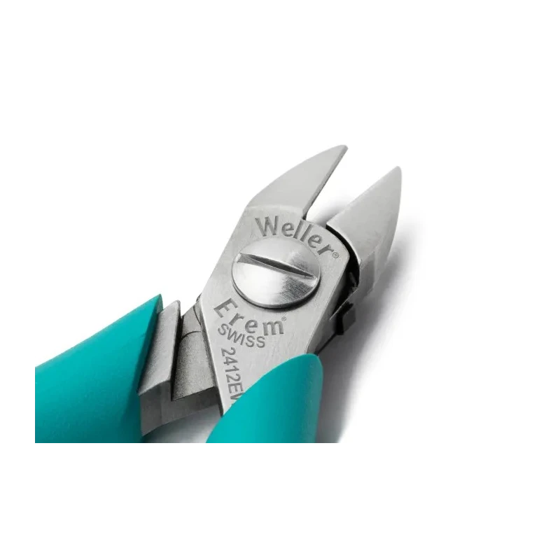 Erem ESD Semi-Flush ESD Safe Wire Cutter, 130mm Overall Length, 19mm Jaw Length, Special Tool Steel Jaws 2412EW