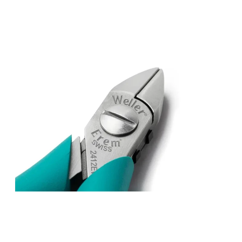 Erem ESD Semi-Flush ESD Safe Wire Cutter, 130mm Overall Length, 19mm Jaw Length, Special Tool Steel Jaws 2412EW