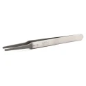 Erem Stainless Steel Flat Tweezer 4.7in Length Anti-Magnetic Anti-Acid Swiss Made 2ASARU