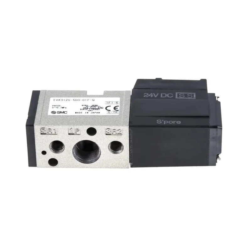 SMC Pneumatic Solenoid Valve 5/2 Single Solenoid G 1/8 Port Die Cast Aluminium Body 24V DC 4W VK3000 