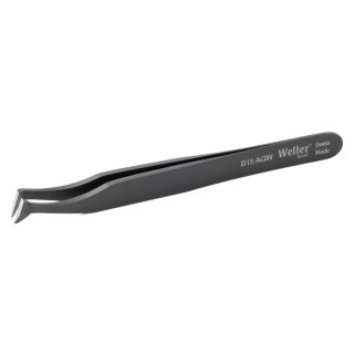 Erem 4.5in Carbon Steel Oblique ESD Safe Tweezer B15AGW