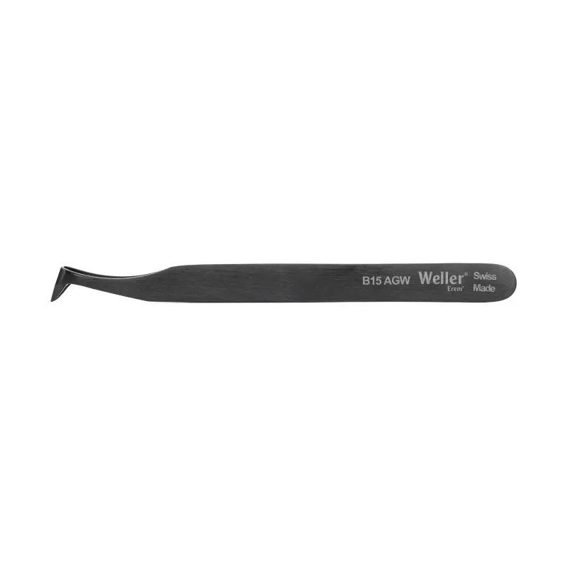 Erem 4.5in Carbon Steel Oblique ESD Safe Tweezer B15AGW