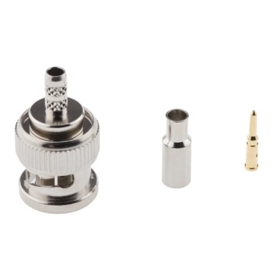 Amphenol RF 75Ω BNC Series Coaxial Connector Cable Male BNC, Straight Body Crimp B1121E2-003-ND3G-6-75