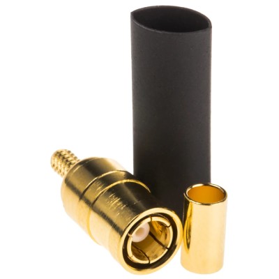 Amphenol RF 50 Ω SMB Series Coaxial Connector Cable Female SMB, Straight Body Crimp SMB6121A1-3GT30G-5-50