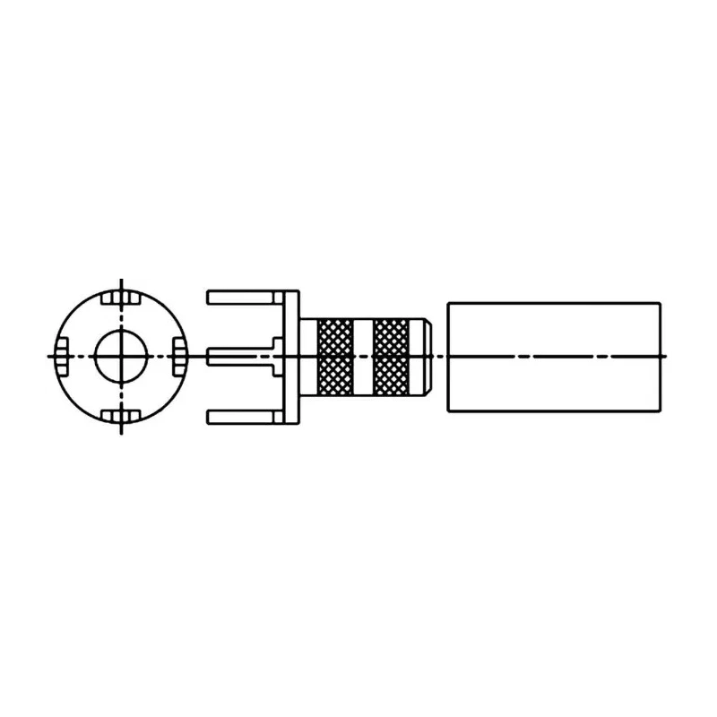 Amphenol RF Straight Socket Plug RF Terminator PCB for RG178B/U and RG196A/U  RG196A