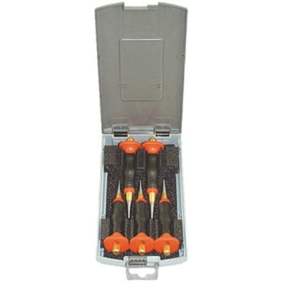 RS PRO 5-Piece Drift Punch Set, Chrome Vanadium Steel, 120mm Overall, 10mm Shank 701-0562