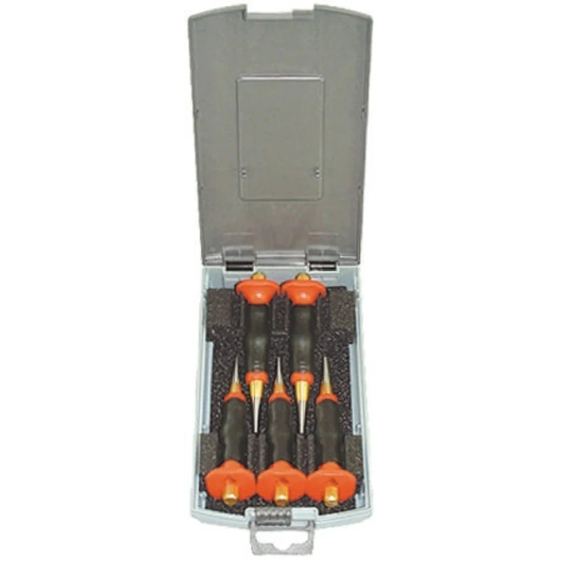 RS PRO 5-Piece Drift Punch Set, Chrome Vanadium Steel, 120mm Overall, 10mm Shank 701-0562