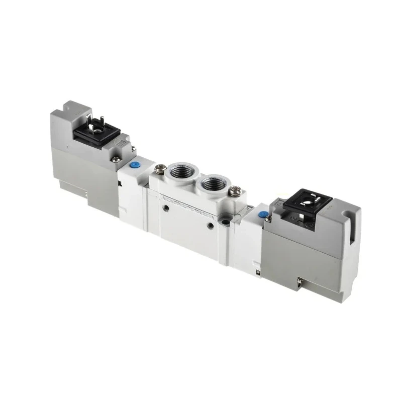 SMC Pneumatic Solenoid Valve 24V DC 5-Port G 1/8 One-Touch Fitting 0.7 Mpa Max Pressure Die Cast Aluminium Body SY5000
