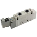 SMC Pneumatic Solenoid Valve 24V DC 0.7MPa 2071NL/min Flow Rate with Fluoro and Halogenated Nitrile Rubber Seals SY9000 