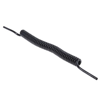 SMC Polyurethane Black 2 m Recoil Hose, Tube Outside Diameter 8mm, Tube Inside Diameter 5mm, Maximum Operating TCU0805B-1
