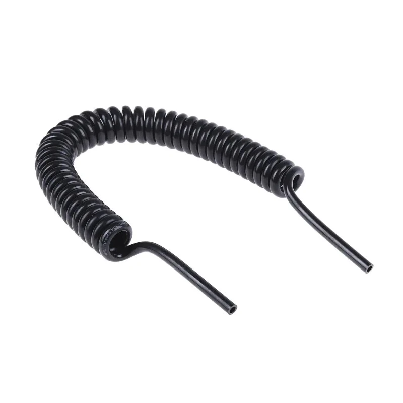 SMC Polyurethane Black 2 m Recoil Hose, Tube Outside Diameter 8mm, Tube Inside Diameter 5mm, Maximum Operating TCU0805B-1