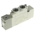 SMC Pneumatic Solenoid Valve Pilot G 1/8, 5-Port, 0.7 MPa, NC, Aluminium Body SY5000 Series 