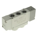 SMC Pneumatic Solenoid Valve Pilot G 1/8, 5-Port, 0.7 MPa, NC, Aluminium Body SY5000 Series 