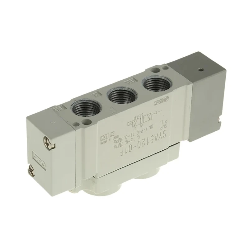 SMC Pneumatic Solenoid Valve Pilot G 1/8, 5-Port, 0.7 MPa, NC, Aluminium Body SY5000 Series 