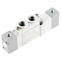 SMC Pneumatic Solenoid Valve Pilot G 1/8, 5/3 Function, Aluminium Body, Max Pressure 0.7 Mpa SYA5000