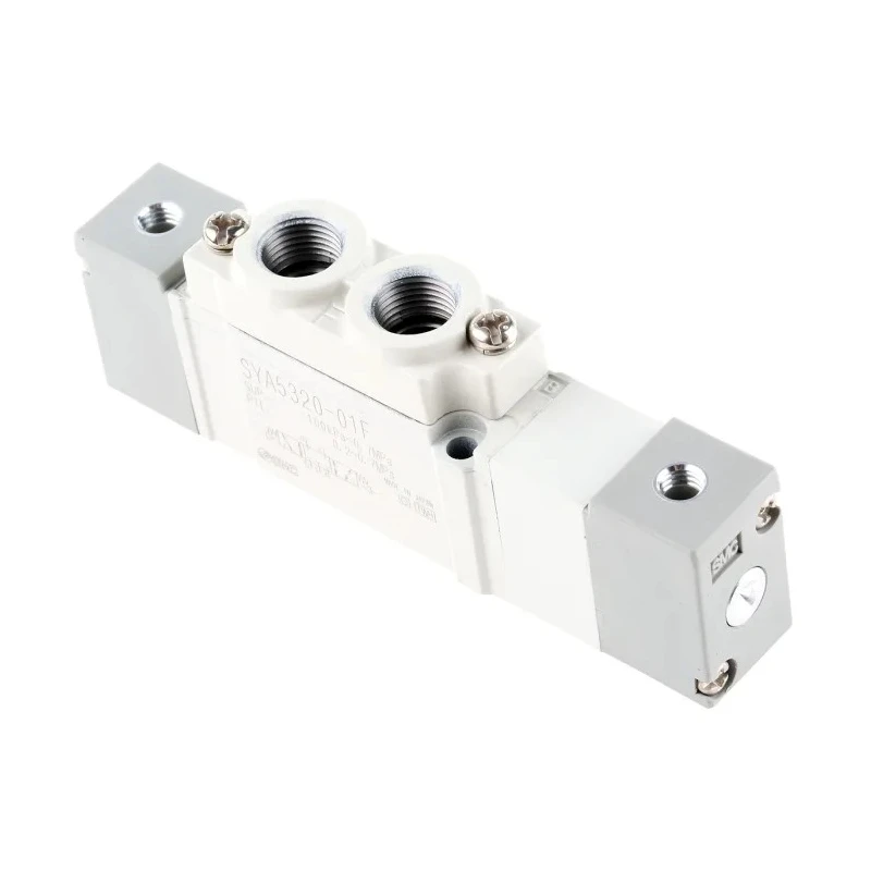 SMC Pneumatic Solenoid Valve Pilot G 1/8, 5/3 Function, Aluminium Body, Max Pressure 0.7 Mpa SYA5000