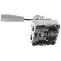 SMC Pneumatic Manual Control Valve Handle VH Series, NPT G 1/4, 4 Ports, 3 Positions, Die Cast Aluminium Body VH210-F02