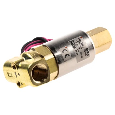 SMC Solenoid Valve, 3 Port, NO/NC, 24V DC, Brass Body, 10 bar Max Pressure VDW350-5G-4-02F-Q
