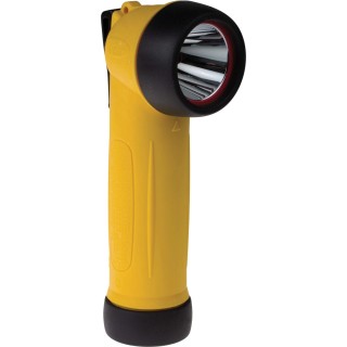 Wolf Safety IECEx ATEX Yellow LED Rechargeable Safety Torch 300 lm, 195 mm R-50H