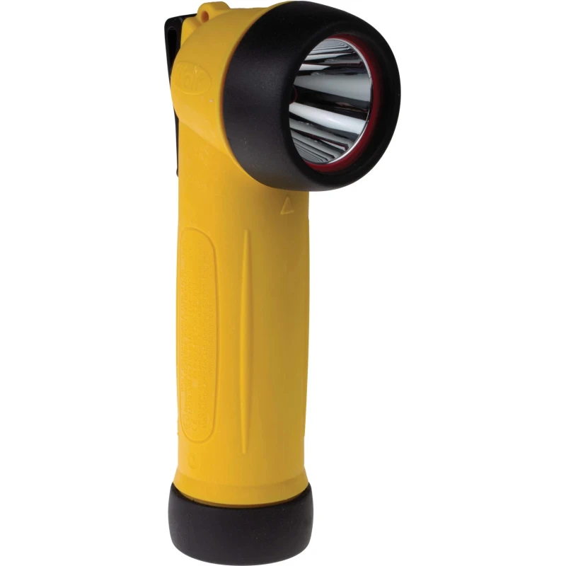Wolf Safety IECEx ATEX Yellow LED Rechargeable Safety Torch 300 lm, 195 mm R-50H