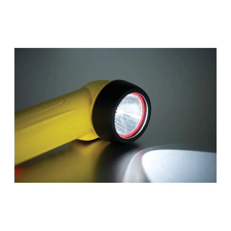 Wolf Safety IECEx ATEX Yellow LED Rechargeable Safety Torch 300 lm, 195 mm R-50H