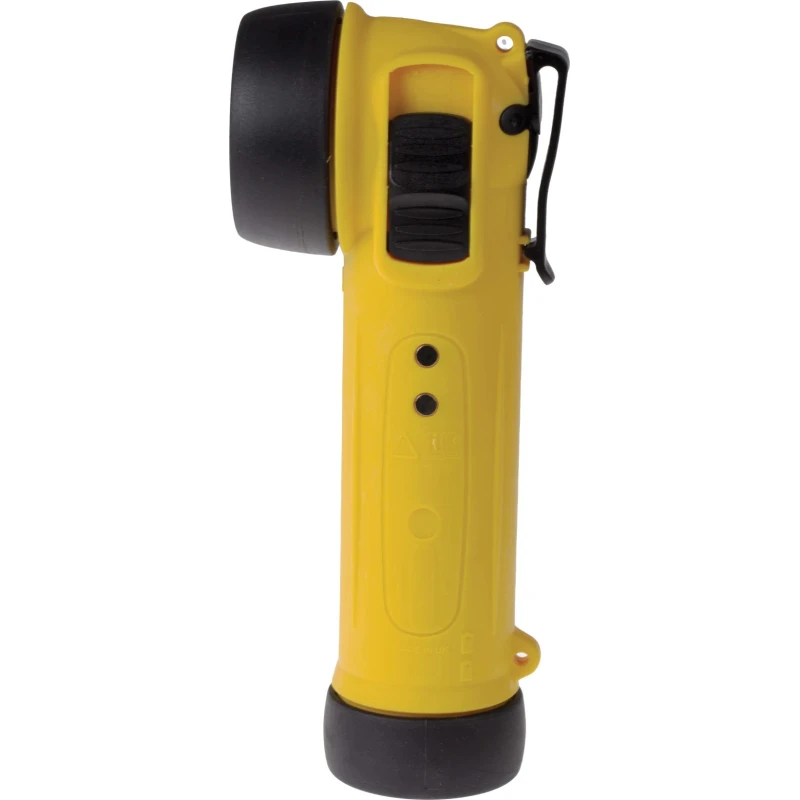 Wolf Safety IECEx ATEX Yellow LED Rechargeable Safety Torch 300 lm, 195 mm R-50H