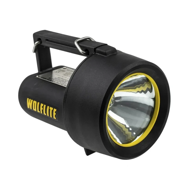 Wolf Safety IECEx/ATEX LED Hand Lamp Black Rechargeable Sealed Lead-Acid Battery IP66 H251ALED