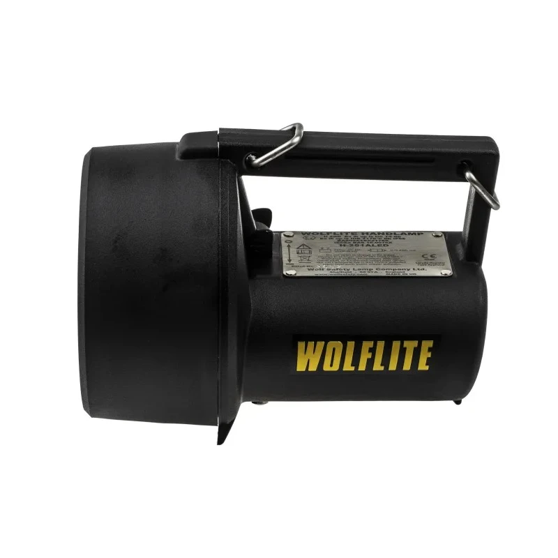 Wolf Safety IECEx/ATEX LED Hand Lamp Black Rechargeable Sealed Lead-Acid Battery IP66 H251ALED