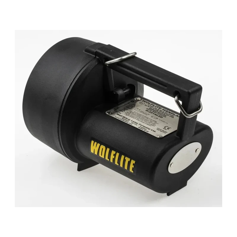 Wolf Safety IECEx/ATEX LED Hand Lamp Black Rechargeable Sealed Lead-Acid Battery IP66 H251ALED