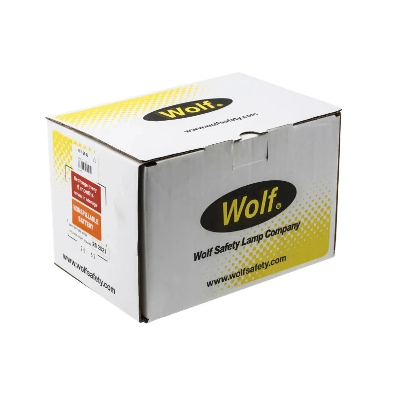 Wolf Safety IECEx/ATEX LED Hand Lamp Black Rechargeable Sealed Lead-Acid Battery IP66 H251ALED