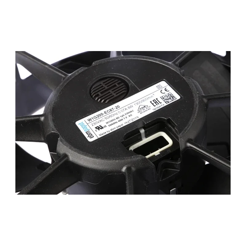 ebm-papst W1G200 Series Energy Saving EC Axial Fan, 230V AC, 11 W, 500 m³/h, 1300 RPM, 250 mm Frame Size W1G200-EC87-20