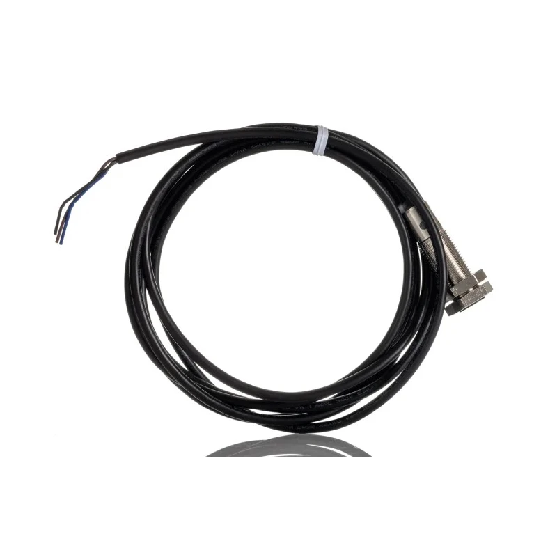 RS PRO Threaded Barrel Inductive Proximity Sensor M12 x 1 Flush Mount NPN 30V DC 2mm Detection 200mA Switching 701-8229