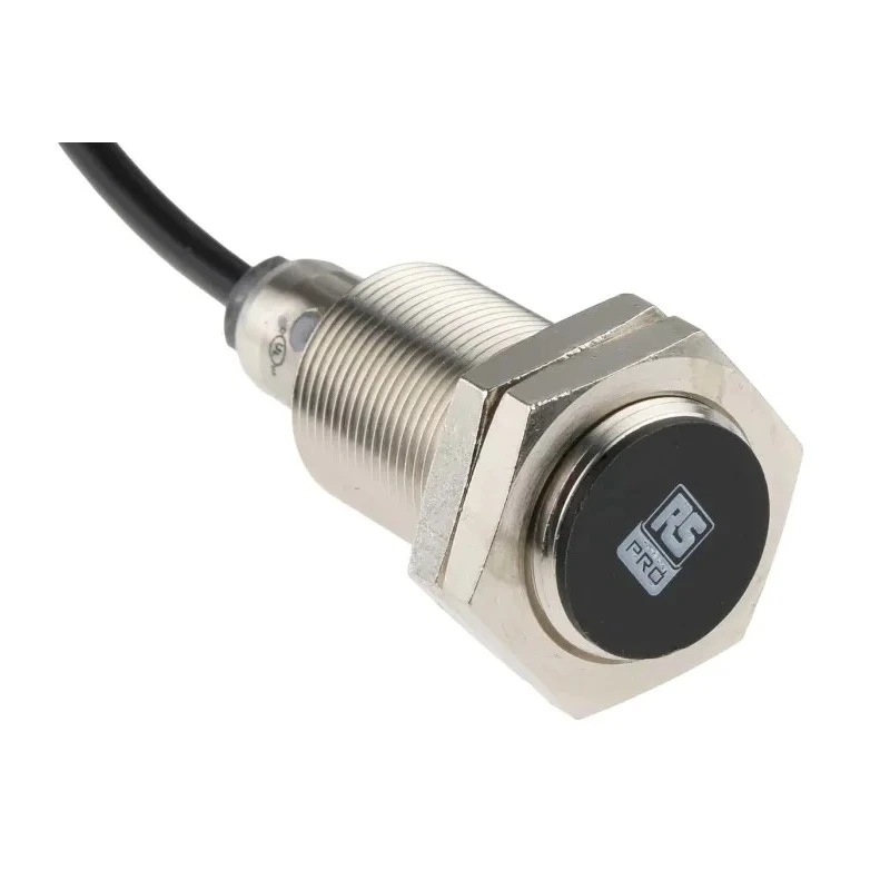 RS PRO Threaded Barrel Inductive Proximity Sensor M18 x 1 NPN 30 V DC 200 mA 5 mm Detection 701-8222